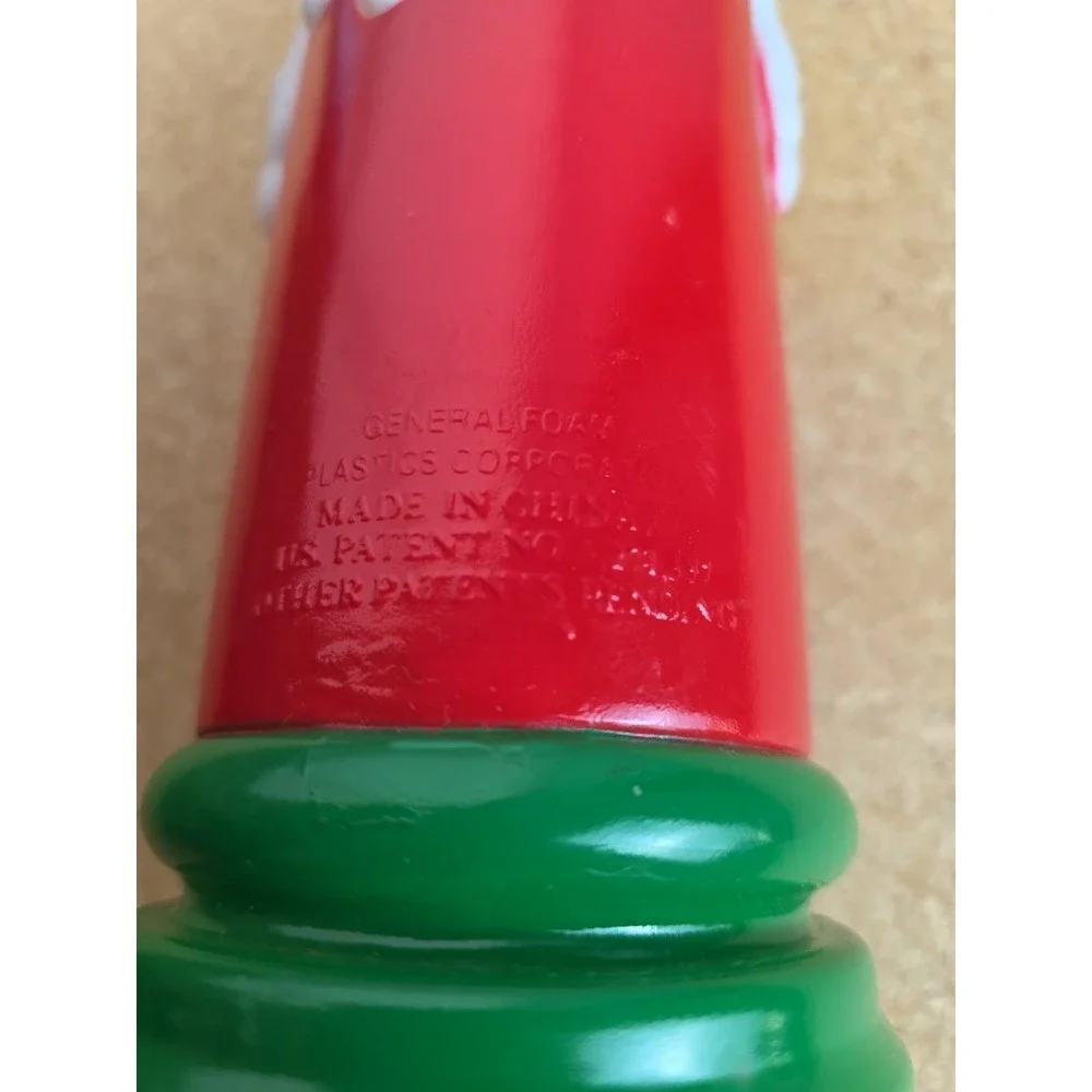 NOEL‎ CANDLE Vintage 1995 Plastic Blow Mold 10